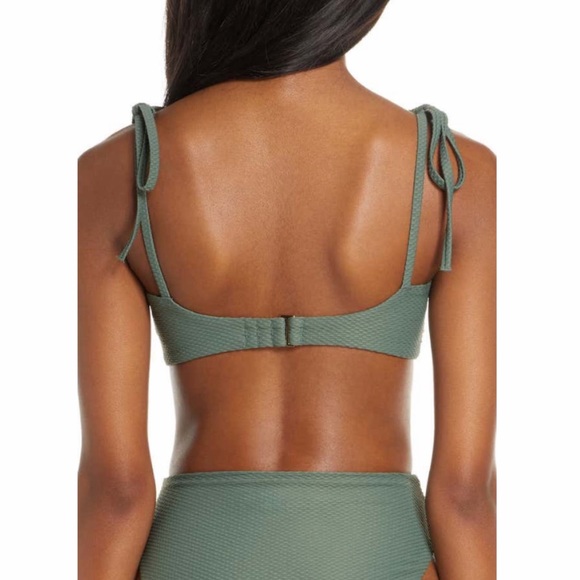 NWT CHELSEA28 Easy Retro Bikini Top – Size XXS (Green Duck) - Picture 2 of 12